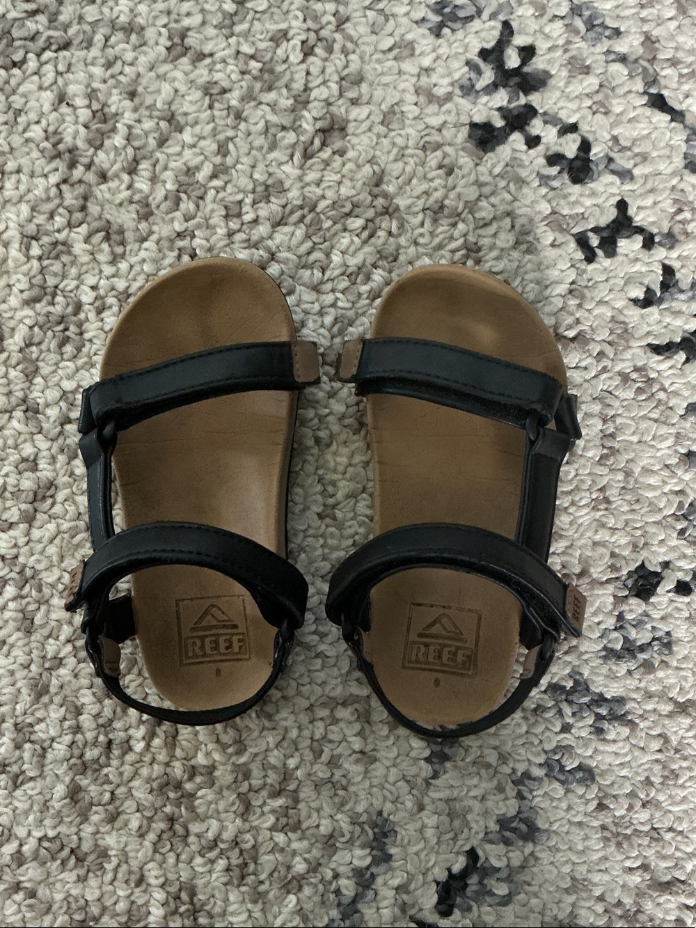Reef Kids Black and Brown Sandals